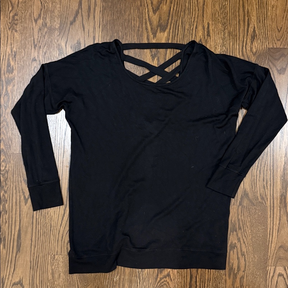 Athleta Black Long Sleeve Top